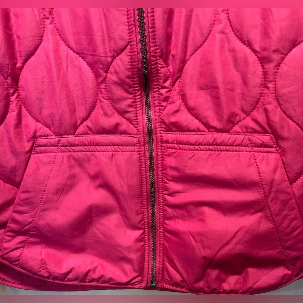 Thread & Supply Hot Pink Quilted Barbiecore Military Style Bomber Jacket Size M - Picture 3 of 8